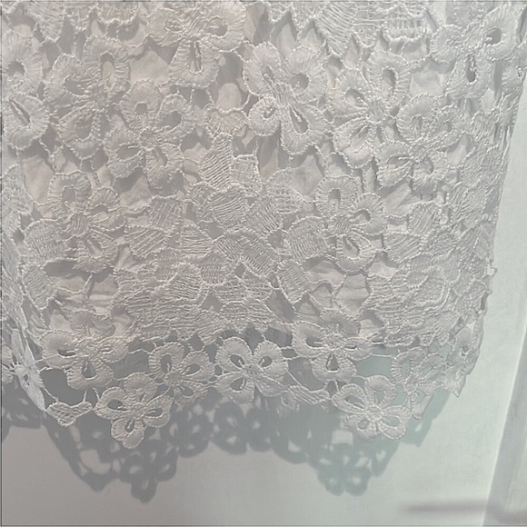 White Lace Slim Mini Abercrombie & Finch Spaghetti strap Summer Dress-Like New! - Picture 5 of 6